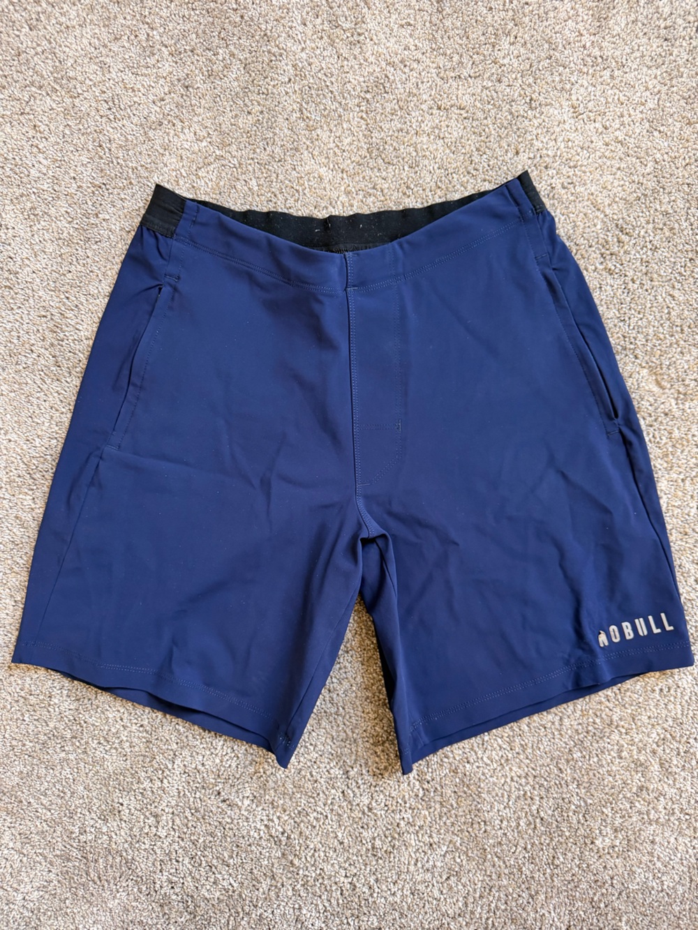NOBULL men’s Navy Training Shorts with Side Pockets